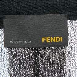 Pre Owned Fendi Black Mesh Mini Dress M