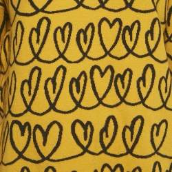 Pre Owned بلوفر فندي تريكوت قص قلب صفراء مقاس كبير (لارج)