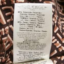 Pre Owned Fendi X Skims Brown Leather Pleated Detail Midi Dress S