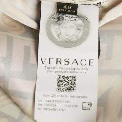 Pre Owned Fendi X Versace Fendace Multicolor Logo Printed Silk Shirt L