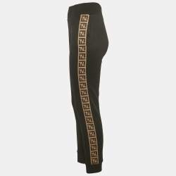 مملوكة مسبقًا Fendi Black Knit Logo Band Detail Joggers S