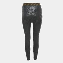 مملوكة مسبقًا البنطلون فنندي مونوغرام جيرسي أسود مقاس صغير - سمول