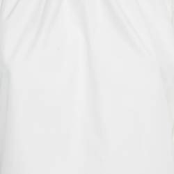 Pre Owned Fendi White Cotton Long Sleeve Blouse M