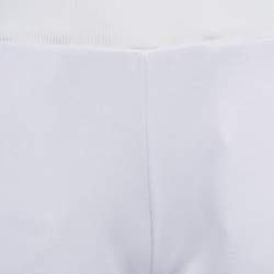 Pre Owned Fendi White Zucca Band Detail Knit Joggers S  