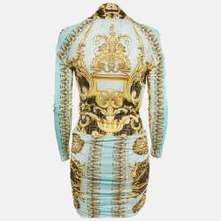 Pre Owned Fendace Multicolor Baroque Print Jersey Bodysuit & Skirt Set M/S