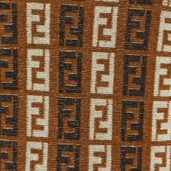 Pre Owned Fendi Mare Vintage Brown Zucca Pattern Terry Cotton Shift Dress M