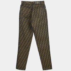 Pre Owned Fendi Zucca Long Pants Brown #40