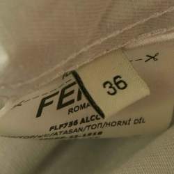 Pre Owned Fendi Grey FF Embossed Chambray Tunic XS