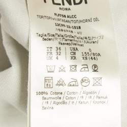 Pre Owned Fendi Grey FF Embossed Chambray Tunic XS