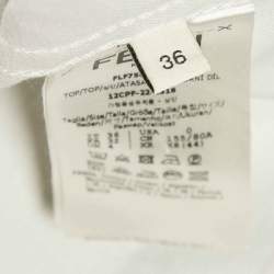 Pre Owned Fendi Grey FF Embossed Chambray Tunic XS