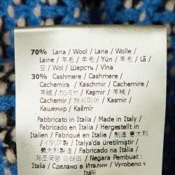 مملوكة مسبقًا بُلوفر فنيدي تريكو صوف وكشمير بأزرق بغطاء رأس مقاس صغير (سمول)