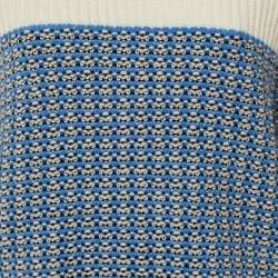 مملوكة مسبقًا بُلوفر فنيدي تريكو صوف وكشمير بأزرق بغطاء رأس مقاس صغير (سمول)