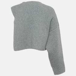 مملوكة مسبقًا سترة فيندي جيب بتفصيل كشمير رمادي مقاس صغير (سمول)