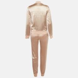 مملوكة مسبقًا Fendi Pink Satin Zip-Up Jacket and Pants Set S