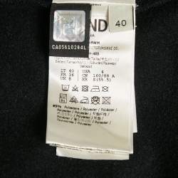 مملوكة مسبقًا جاكيت فيندي قميص أسود بشريط شعار بسحّاب للمسار صغير (سمول)