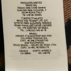 Pre Owned Fendi Brown FF Logo Wool Poncho One Size 