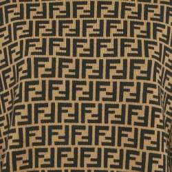 مملوكة مسبقًا Fendi Brown Zucca Jacquard Knit Sweater S