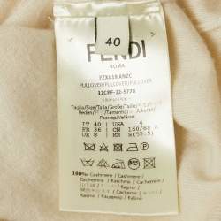 Pre Owned سويتشيرت فيندي قطن بطبعة كريمي مقاس صغير