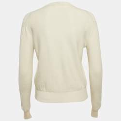 Pre Owned سويتشيرت فيندي قطن بطبعة كريمي مقاس صغير