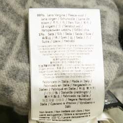 Pre Owned معطف فندي صوف رمادي محزم صغير