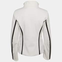 مملوكة مسبقًا Fendi White Logo Print Technical Jersey Ski Jacket M