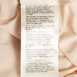 Pre Owned Fendi Green/Cream FF Stretch Knit Pencil Skirt M