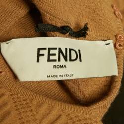 مملوكة م سبقًا Fendi Brown Knit Sweater S