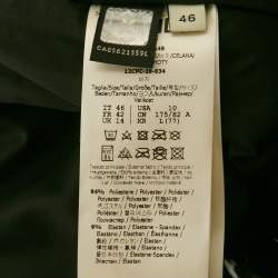 Pre Owned Fendi Black Logo Strip Holographic Synthetic Ski Pants L