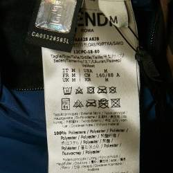 Pre Owned جاكيت دراجين قابلة للعكس فنجي بنمط زوكا صناعي بني/أزرق مقاس متوسط