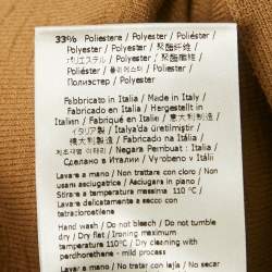 Pre Owned تنورة فنـدي خضراء/كريمية محبوكة مطاطية بقصة قلمية مقاس وسط