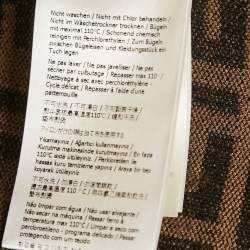 Pre Owned تنورة فندي بني زوكا مونوغرام متوسطة الطول مقاس وسط (ميديوم)