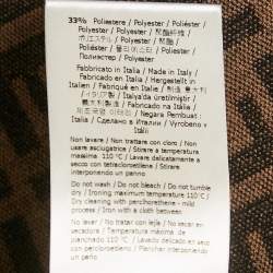 Pre Owned تنورة فندي بني زوكا مونوغرام متوسطة الطول مقاس وسط (ميديوم)