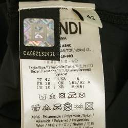 Pre Owned توب فندي تانك جيرسي زوكا أسود مقاس متوسط