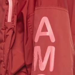 مملوكة مسبقًا Fendi Red Synthetic Amor Short Hooded Jacket XS