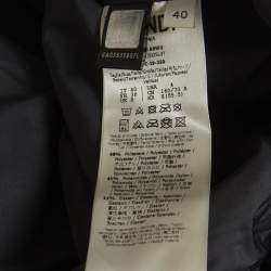 Pre Owned Fendi Grey Jersey Fur Hooded Ski Jumpsuit S