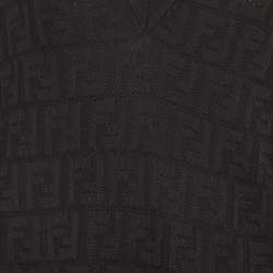 Pre Owned فستان فندي جيرسيه جاكار أسود صغير - سمول