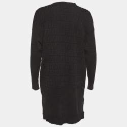 Pre Owned فستان فندي جيرسيه جاكار أسود صغير - سمول