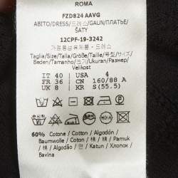 Pre Owned فستان فندي جيرسيه جاكار أسود صغير - سمول