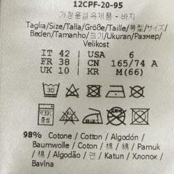 Pre Owned بنطلون جينز دينم أبيض مطبوع فيدز جاشوا x فيندي قياس متوسط (ميديوم) / الخصر 28 بوصة