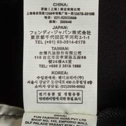 Pre Owned Fendi Black Crepe Wide Leg High Rise Trousers S