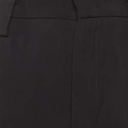 Pre Owned Fendi Black Crepe Wide Leg High Rise Trousers S