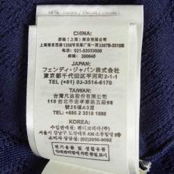 Pre Owned Fendi Blue FF Jersey Top and Skirt Set S/M