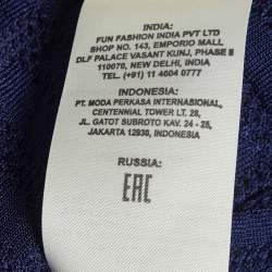 Pre Owned Fendi Blue FF Jersey Top and Skirt Set S/M