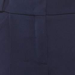 Pre Owned Fendi Blue Gabardine Trousers S