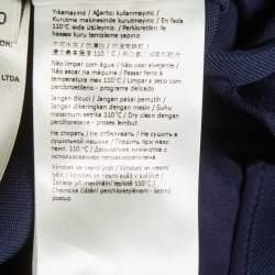 Pre Owned Fendi Blue Gabardine Trousers S