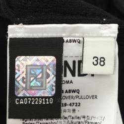 Pre Owned Fendi Black FF Knit T-Shirt S