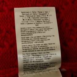 Pre Owned Fendi Red FF Intarsia Wool Turtle Neck Sweater S