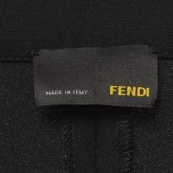 Pre Owned Fendi Black Wool Formal Trousers M
