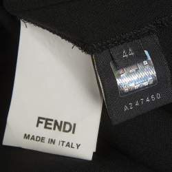 Pre Owned Fendi Black Wool Formal Trousers M