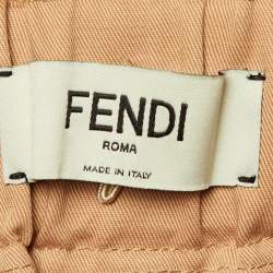 Pre Owned البنطلون فاندي قطني وردي سلمون بحزام ورقي مقاس صغير (سمول)